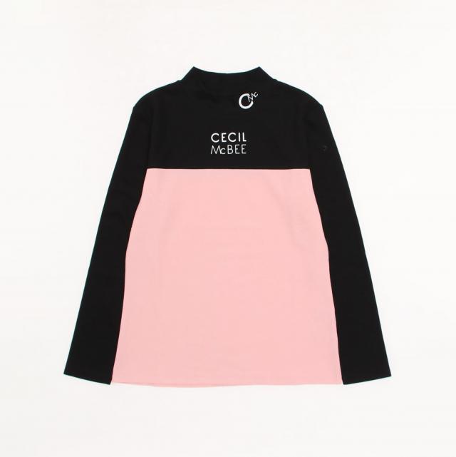 バイカラーモックネックLS