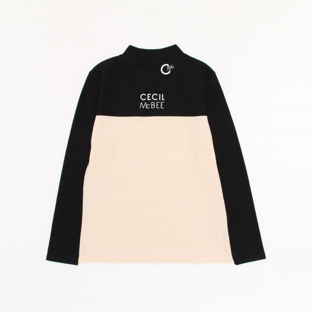 バイカラーモックネックLS