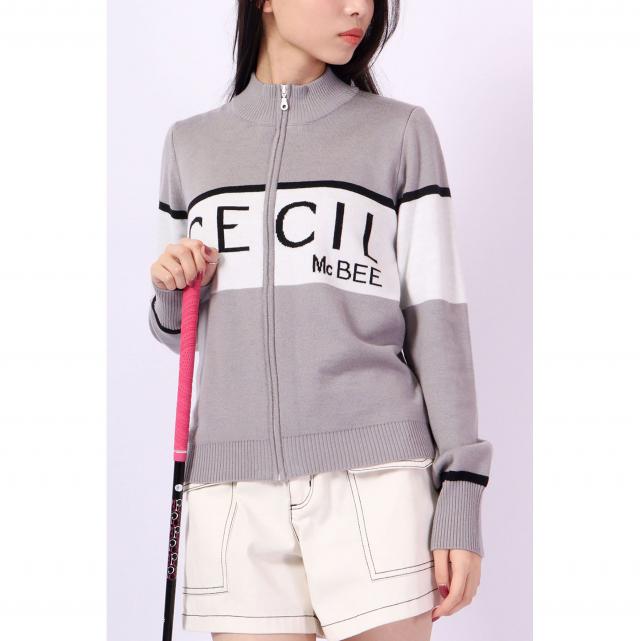 バイカラージップアップブルゾン