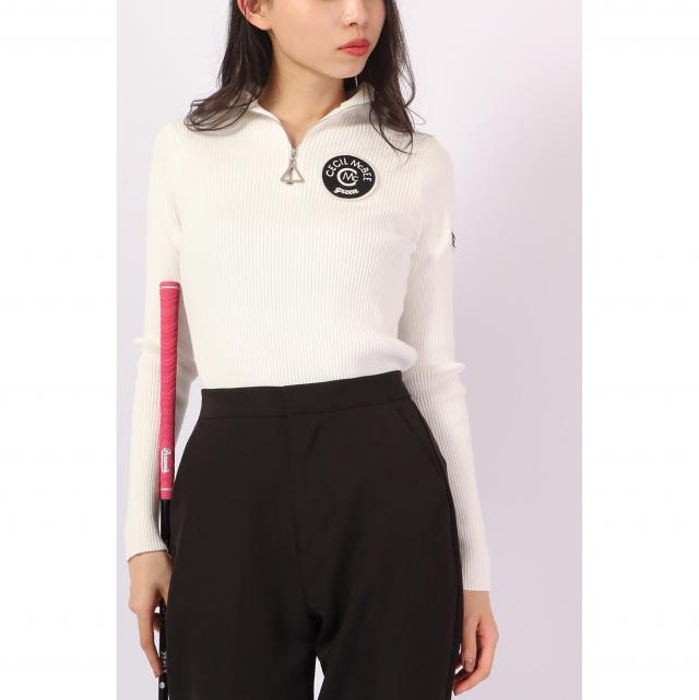 ハーフジップニット