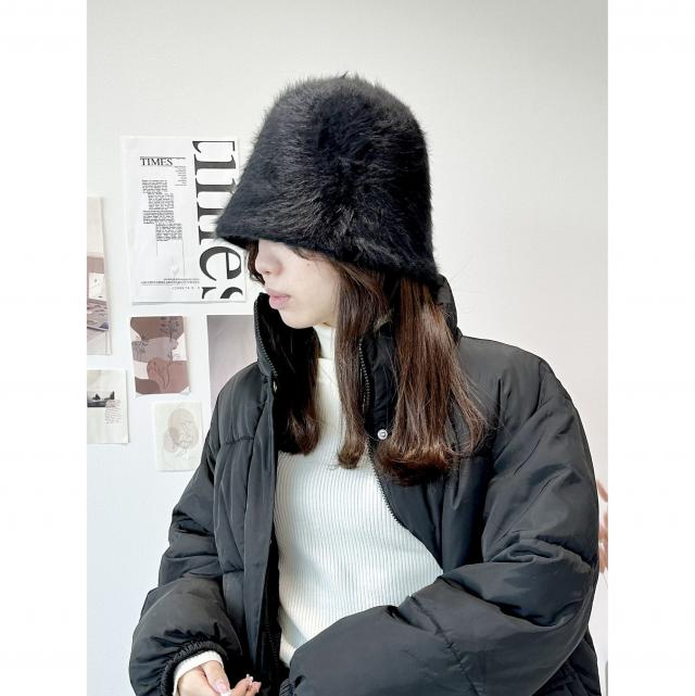 シャギーニットキャップ