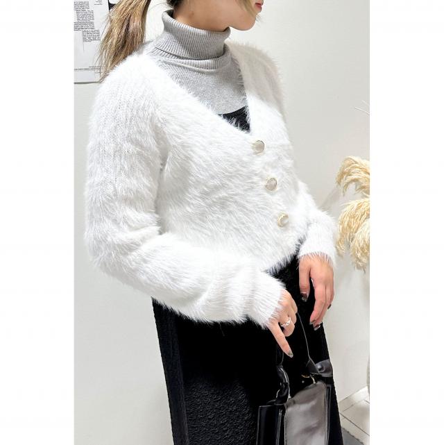 フェザー Vネックカーデ