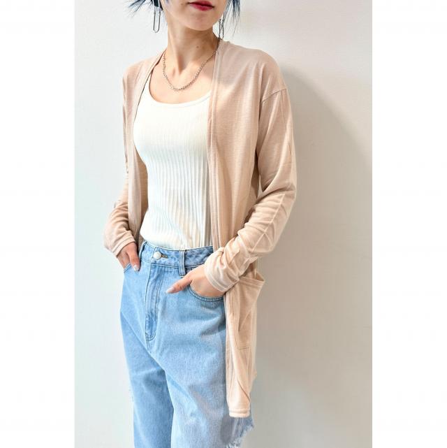 UV加工トッパーカーディガン