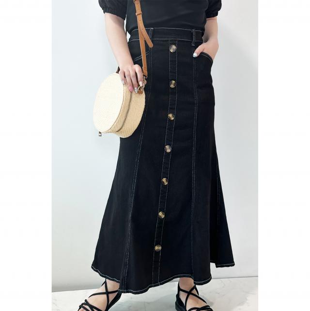 ストレッチデニムマーメイドスカート