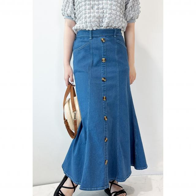 ストレッチデニムマーメイドスカート