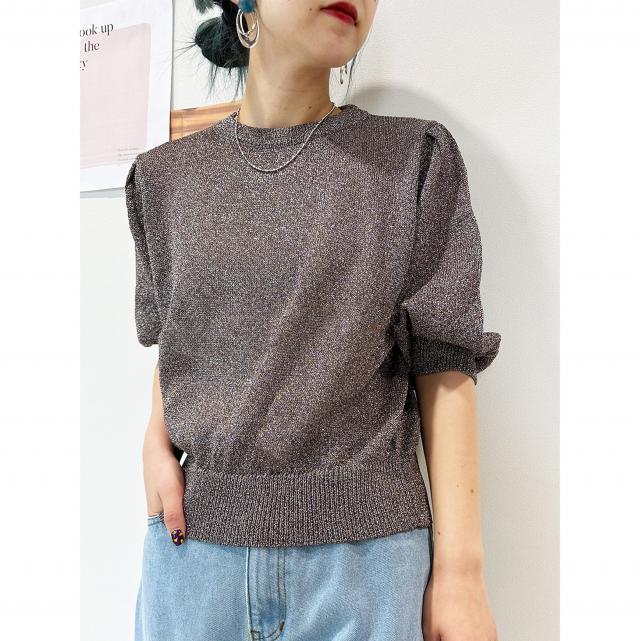 ラメ4杢混プルオーバー