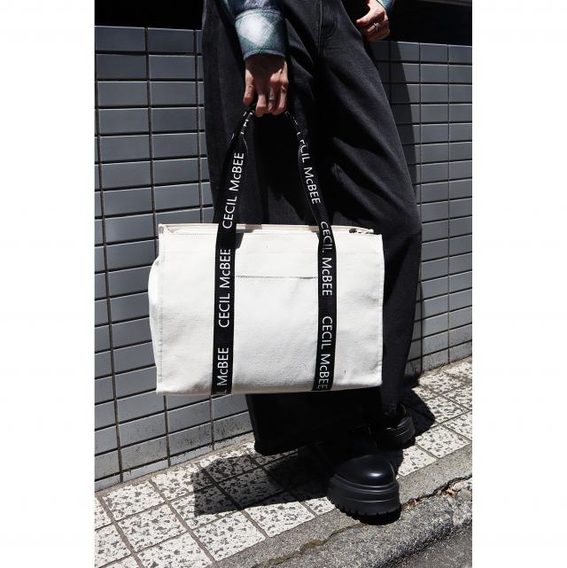 CANVAS LOGO TAPE  トートL