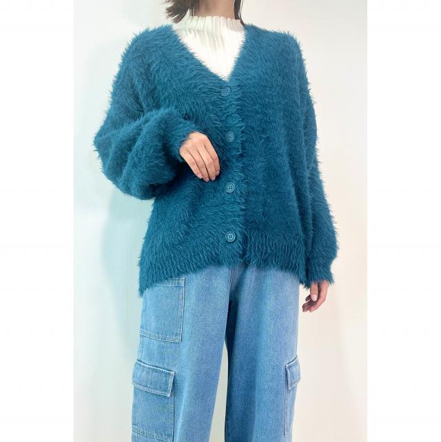 Vネックニットカーディガン