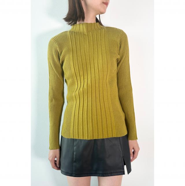 ランダムリブニットトップス