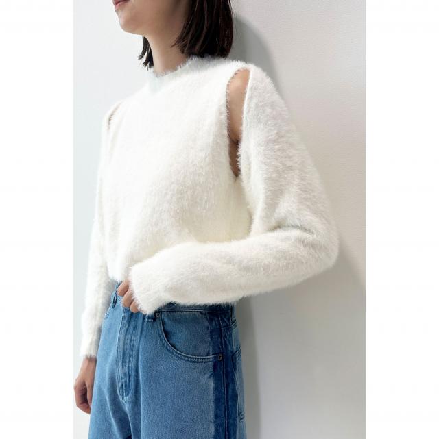 インナー付きボレロカーディガン