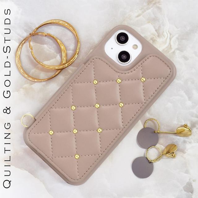 iPhone14/13 [キルティング背面ケース]