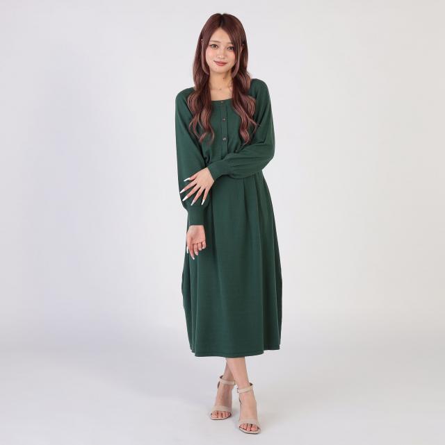 スクエアネックプルオーバーｘフレアスカート　セットアップ