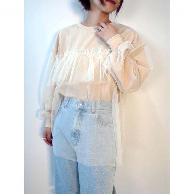 2WAYチュールレイヤードプルオーバー
