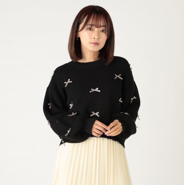 リボン付きショートニット