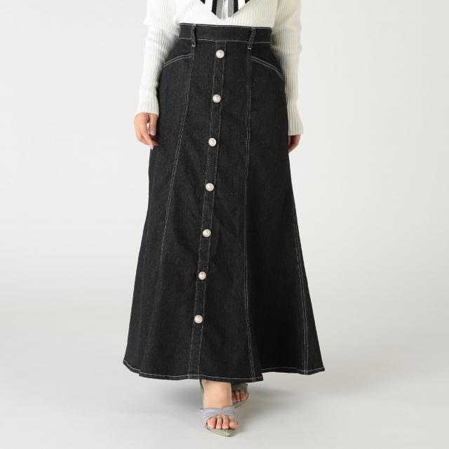 フロントボタンマーメイドスカート