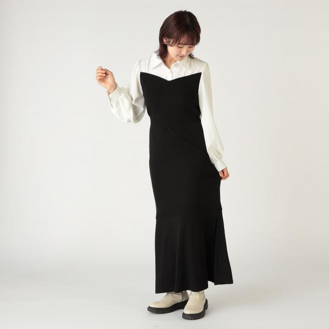 ブラウスドッキングワンピース