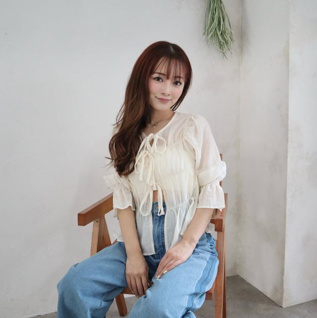 ２WAYシャーリングブラウス