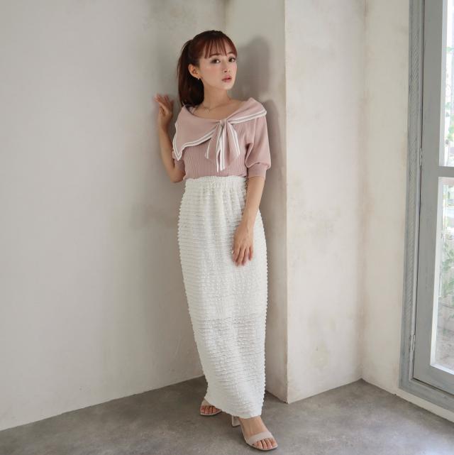 段々レースナロースカート