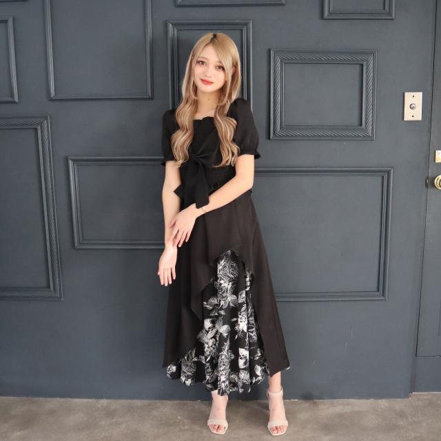 花柄レイヤードスカート