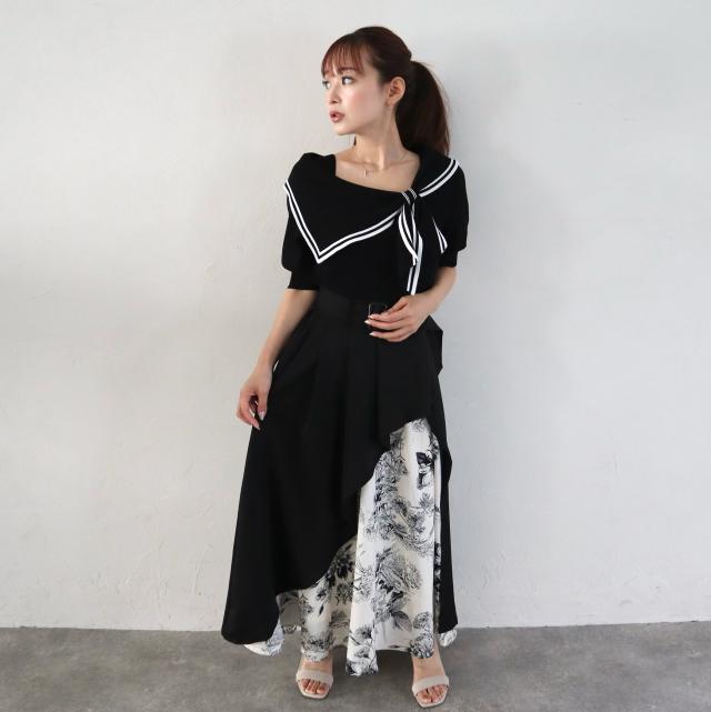 花柄レイヤードスカート