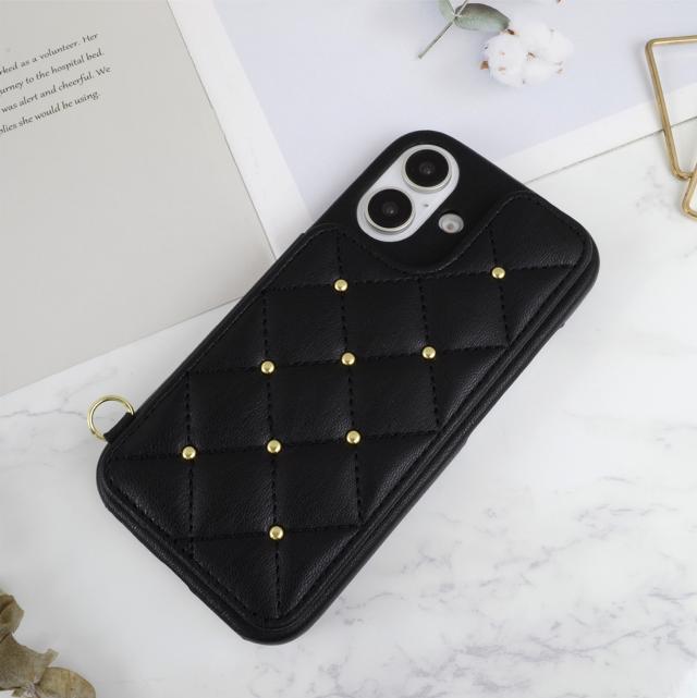 iPhone 16 CECIL McBEE [キルティング背面ケース]