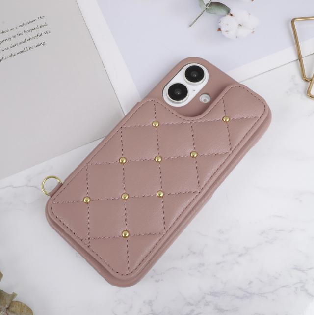 iPhone 16 CECIL McBEE [キルティング背面ケース]