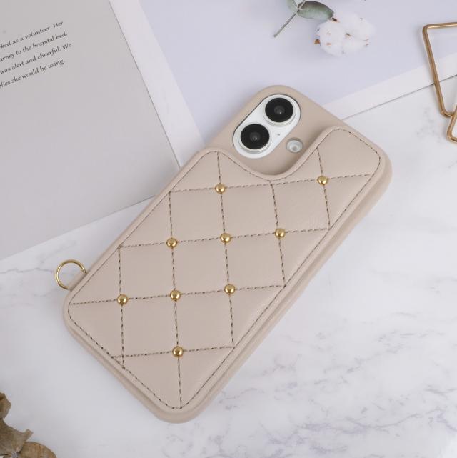 iPhone 16 CECIL McBEE [キルティング背面ケース]