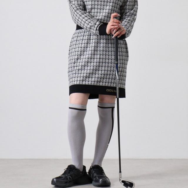 ツイードニットスカート