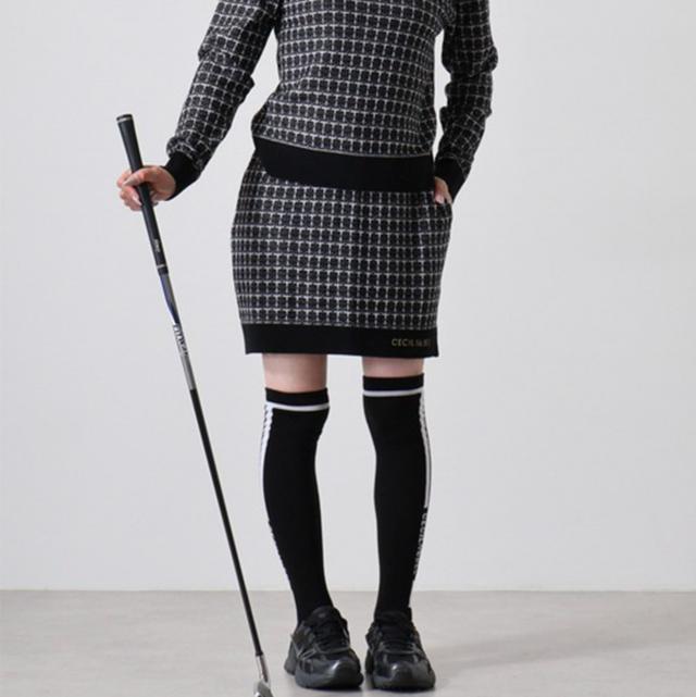 ツイードニットスカート