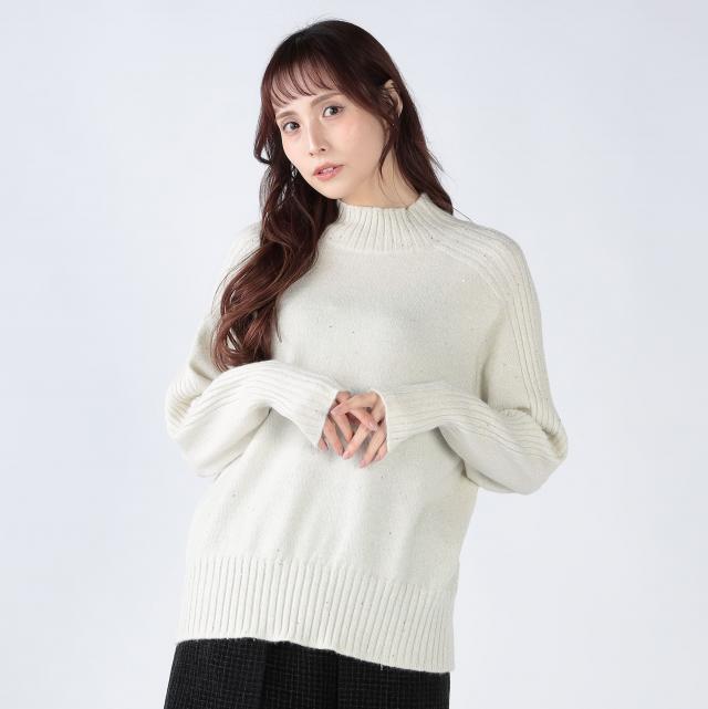 スパンコールヤーンエポーレットプルオーバー