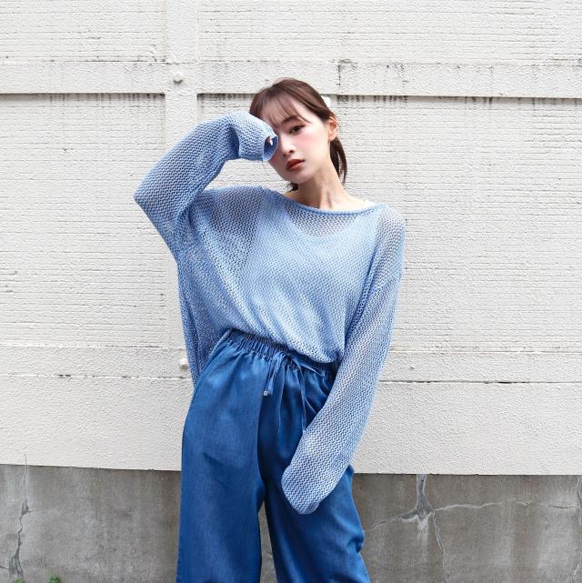 透かし編みニットｘカットタンクＳＥＴ