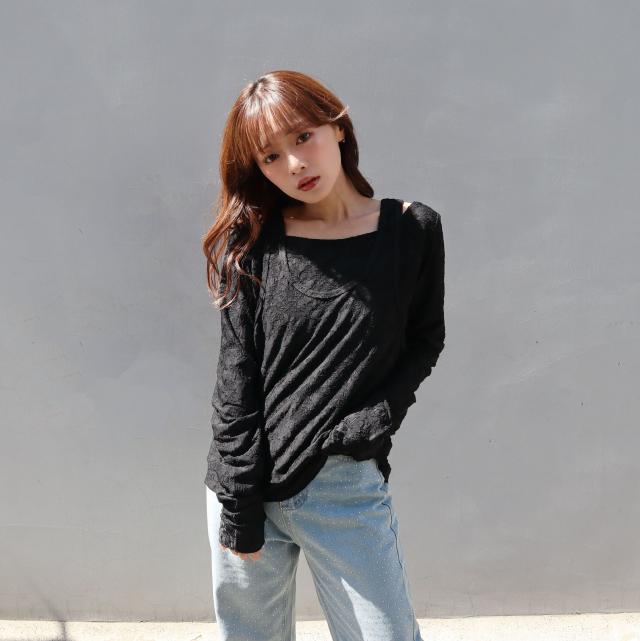 ジャガードレイヤードトップス