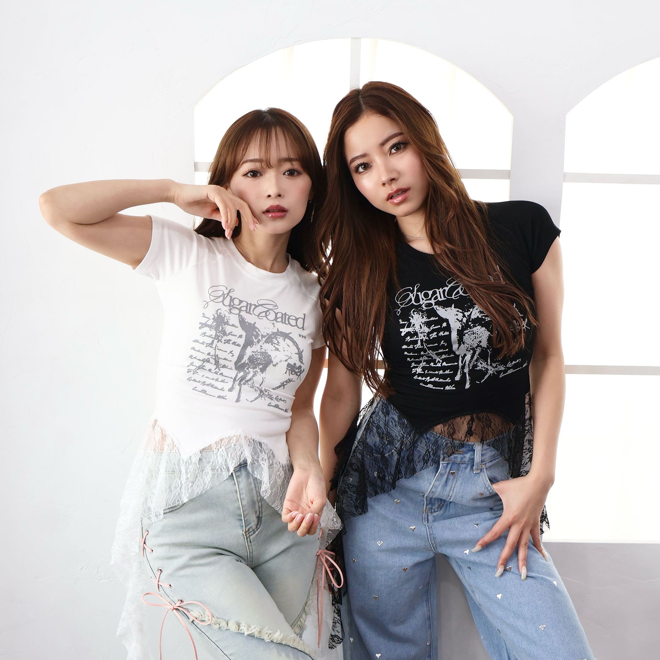 レースドッキングTシャツ