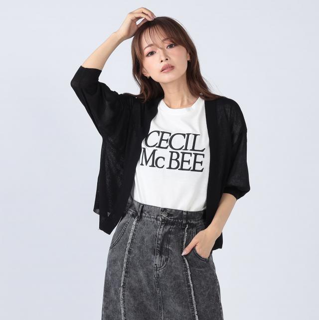 UV x 接触冷感　ウォッシャブルシアーカーディガン