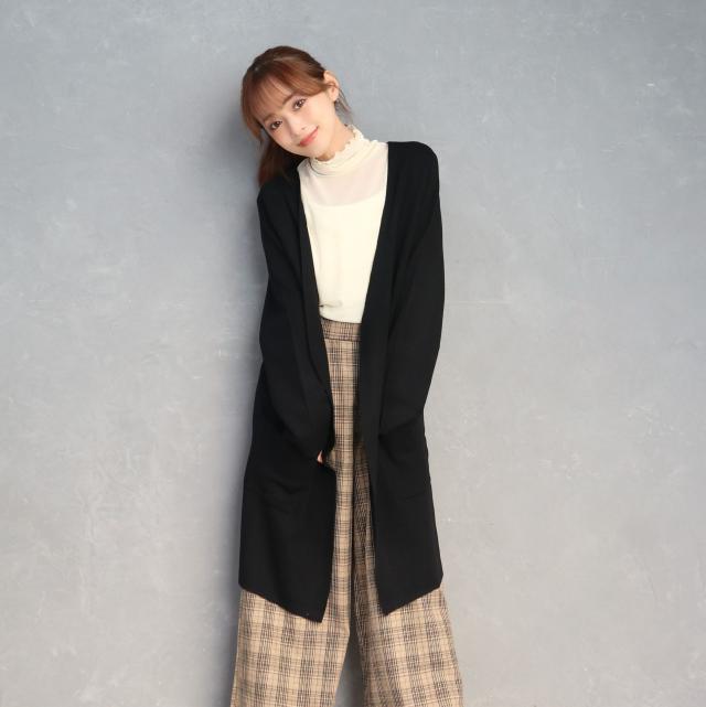 ウール混ミラノリブカーディガン