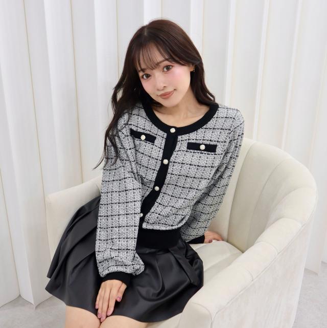 ツイードカーディガン ツイードカーディガン