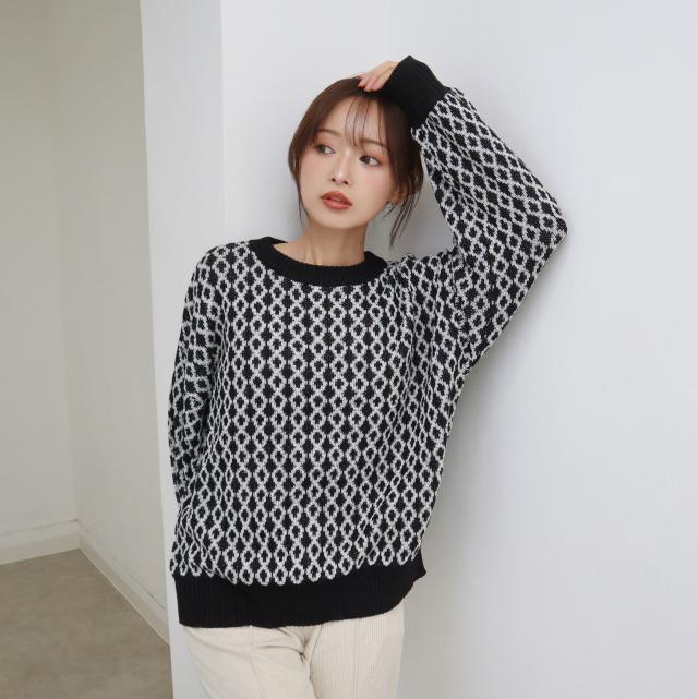 ハニカムジャガードプルオーバー