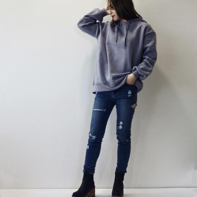 バックプリントオーバーサイズパーカー