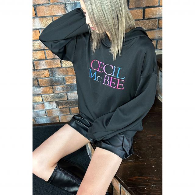 ロゴ刺繍ダンボールニットトレーナー