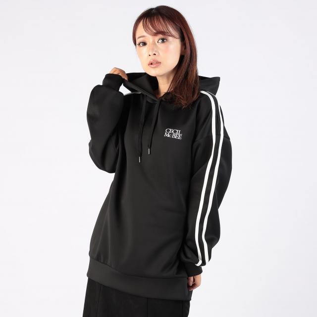 ワンポイント刺繍ロゴダンボールニットパーカー