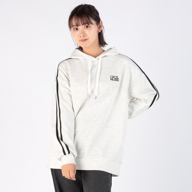 ワンポイント刺繍ロゴダンボールニットパーカー