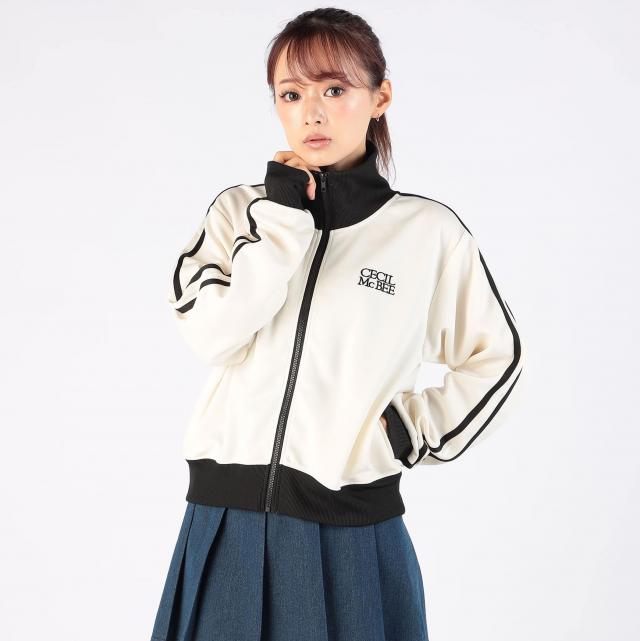 ワンポイント刺繍ロゴトラックジャケット