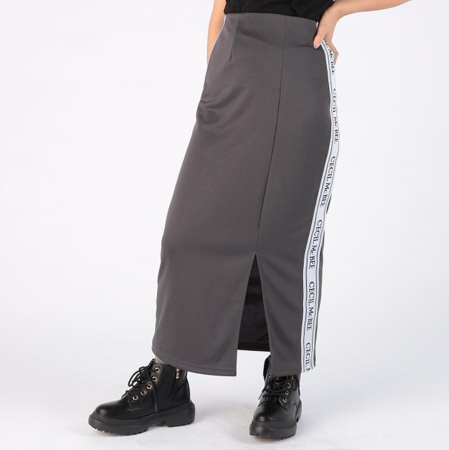 サイドロゴテープジャージナロースカート