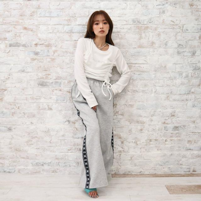 サイドジャガードロゴ ダンボールニットパンツ サイドジャガードロゴ ダンボールニットパンツ